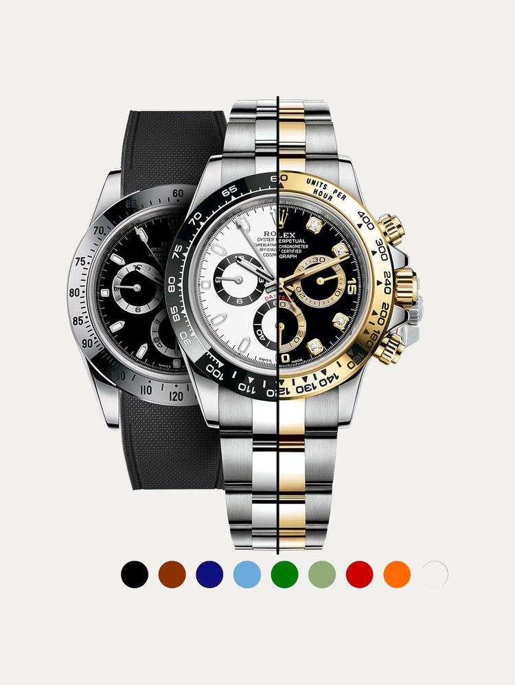 Rolex – R strap Premium - Cordura pattern rubber watch band for Daytona & Oyster bracelet