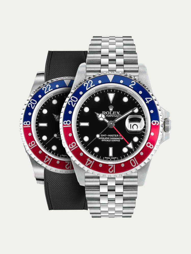 Rolex – R Premium Strap - Cordura-pattern rubber watch strap for non-ceramic GMT Master II & Jubilee bracelet