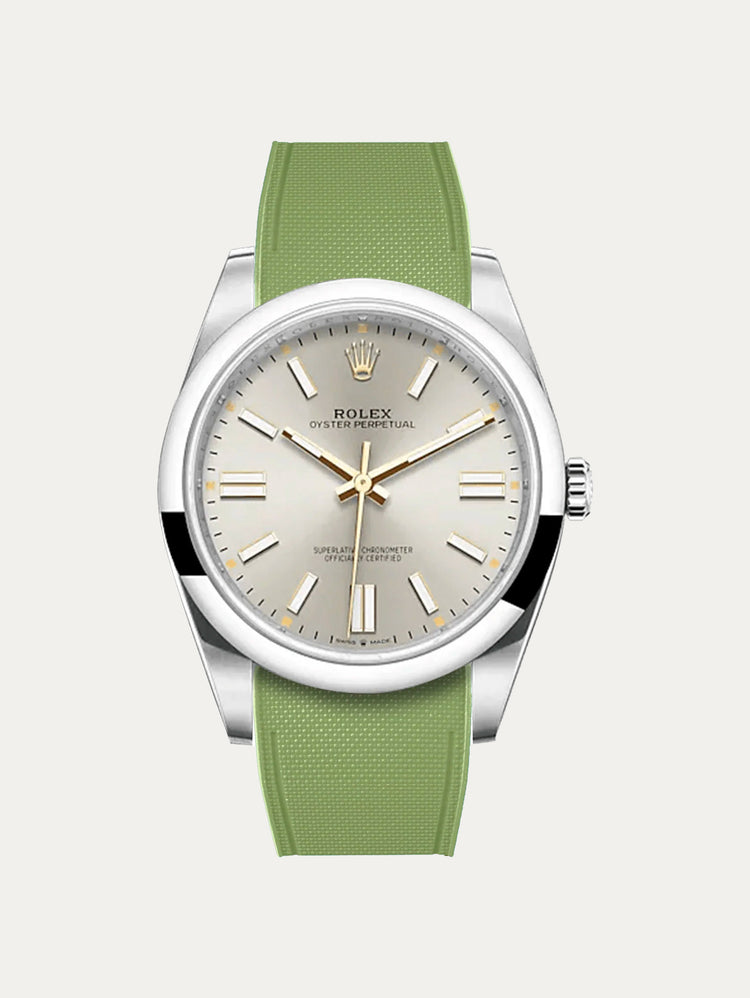 Rolex – R strap Premium - Cordura pattern rubber watch strap for Oyster Perpetual 41mm