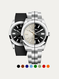 Rolex – R strap Premium - Cordura pattern rubber watch strap for Oyster Perpetual 41mm