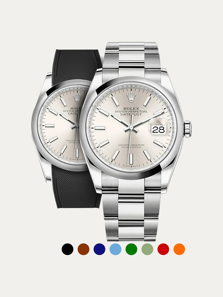 Rolex – R Strap Premium – Cordura Pattern Rubber Watch Strap for Oyster Perpetual Datejust 36mm
