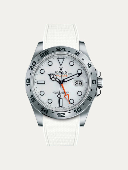 Rolex – R strap Premium - Bracelet-montre caoutchouc motif cordura pour Explorer II 42mm (216570) & bracelet Oyster