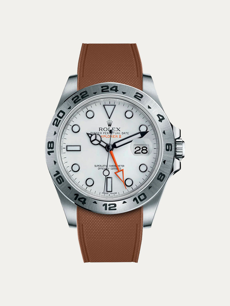 Rolex – R strap Premium - Bracelet-montre caoutchouc motif cordura pour Explorer II 42mm (216570) & bracelet Oyster
