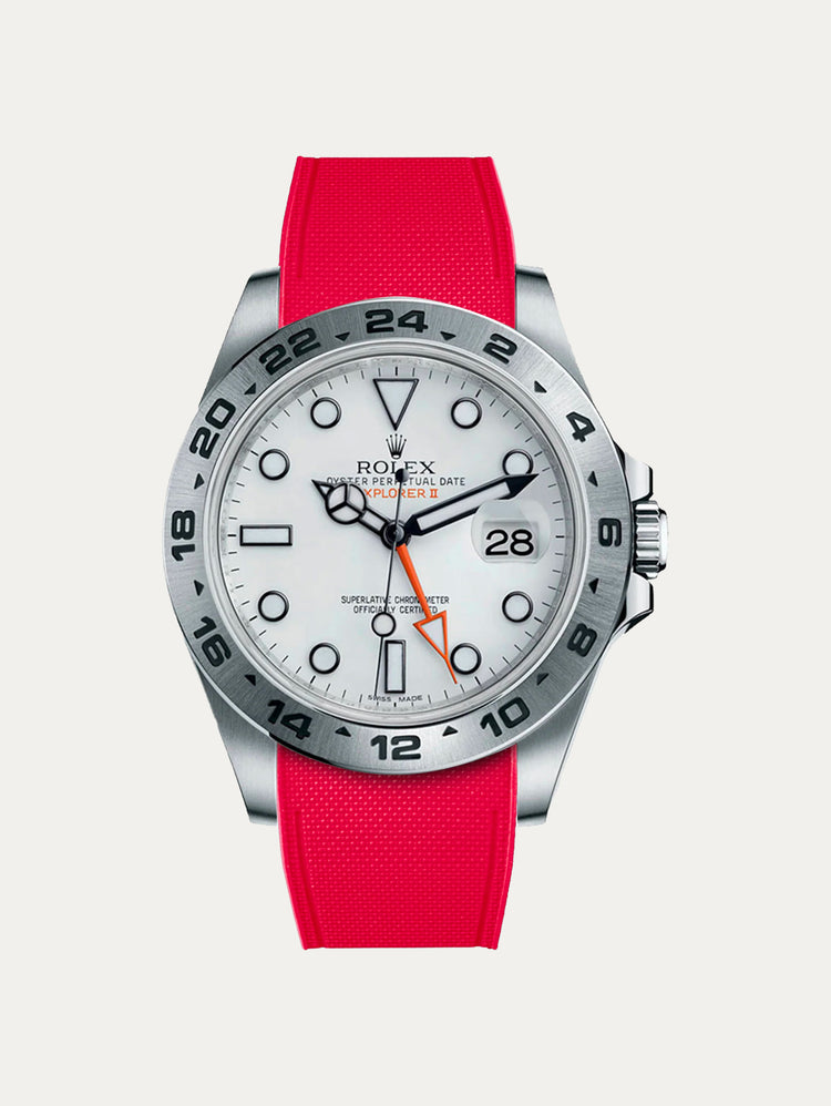 Rolex – R strap Premium - Bracelet-montre caoutchouc motif cordura pour Explorer II 42mm (216570) & bracelet Oyster