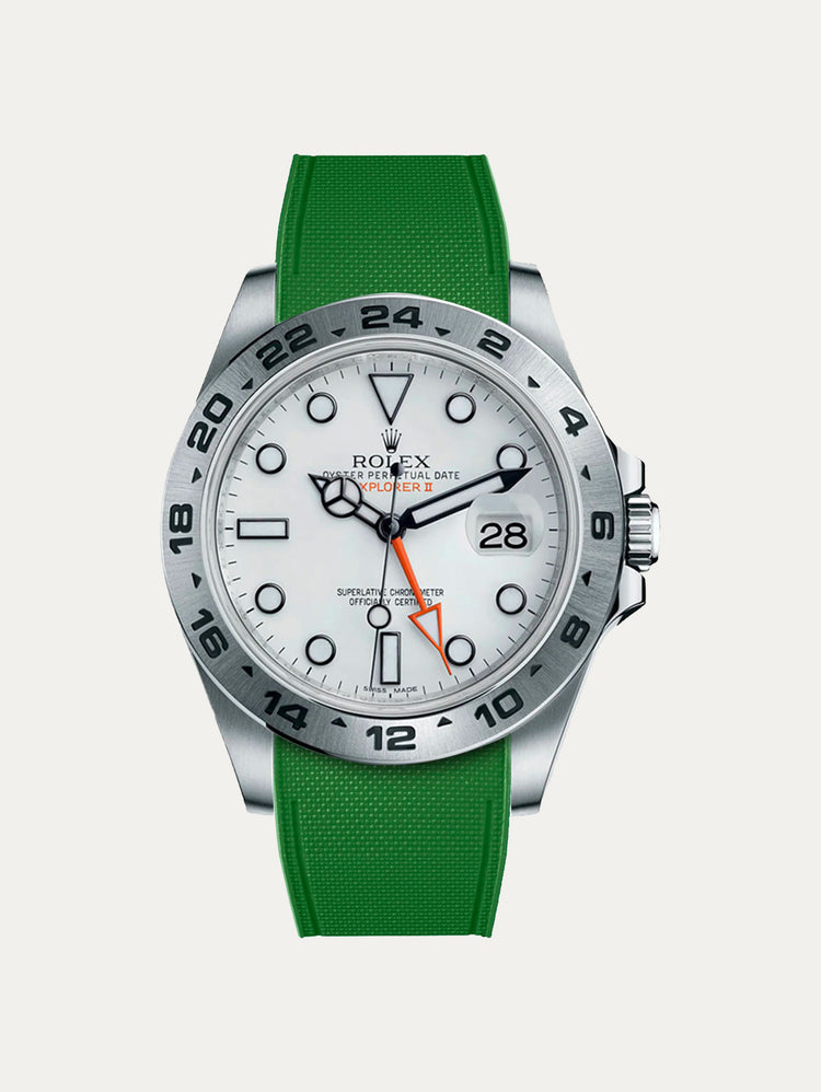 Rolex – R strap Premium - Bracelet-montre caoutchouc motif cordura pour Explorer II 42mm (216570) & bracelet Oyster