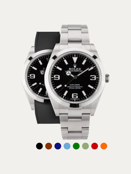 Rolex – R strap Premium - Bracelet-montre caoutchouc motif cordura pour Explorer I 39mm & bracelet Oyster