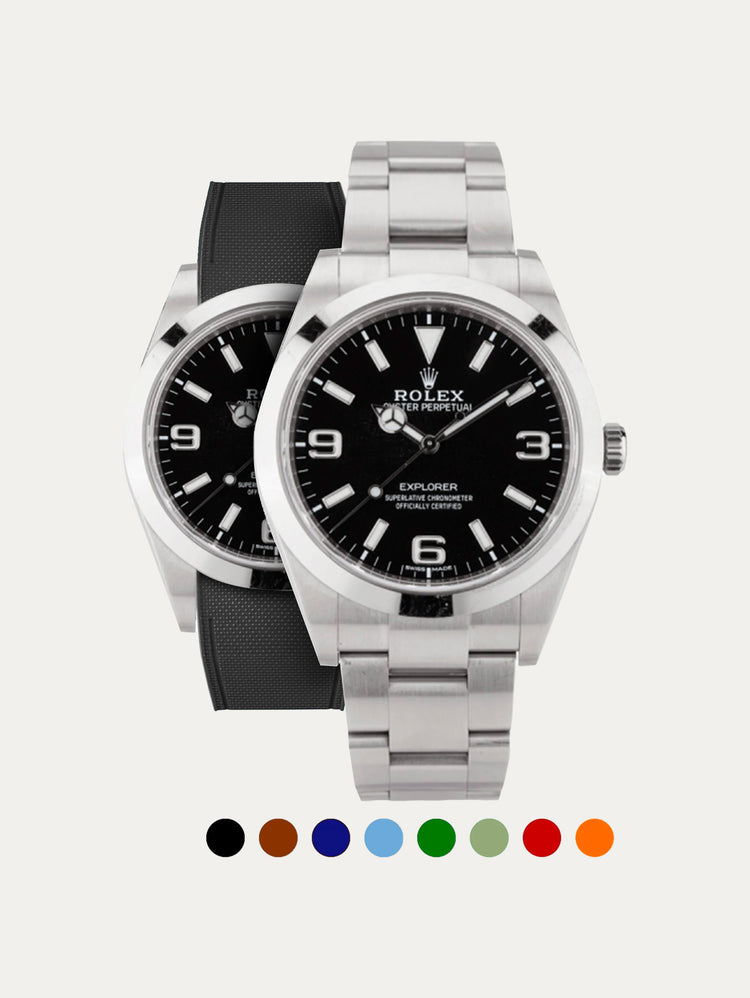 Rolex – R strap Premium - Cordura pattern rubber watch strap for Explorer I 39mm & Oyster bracelet