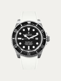 Rolex – R strap Premium - Bracelet-montre caoutchouc motif cordura pour Sea Dweller 4000, 40mm ceramique & boucle Glidelock