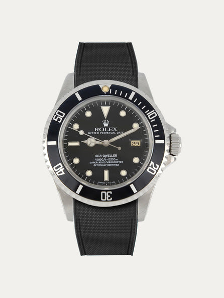 Rolex – R strap Premium - Bracelet-montre caoutchouc motif cordura pour Sea Dweller 40mm non-ceramique 16600 & boucle Oyster