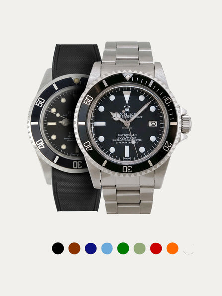 Rolex – R strap Premium - Bracelet-montre caoutchouc motif cordura pour Sea Dweller 40mm non-ceramique 16600 & boucle Oyster