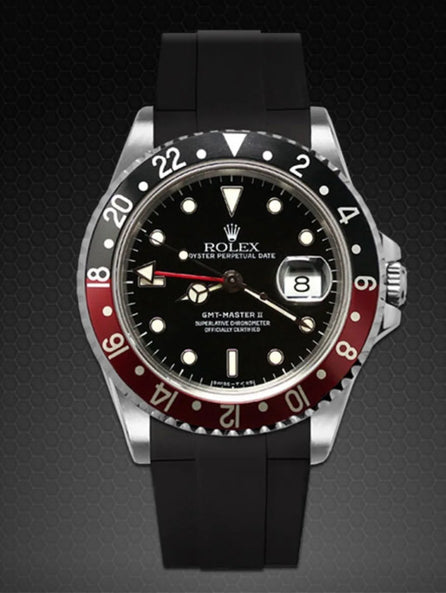 Rolex - Rubber B - Bracelet caoutchouc pour GMT Master II Non-Ceramic - Série boucle ardillon