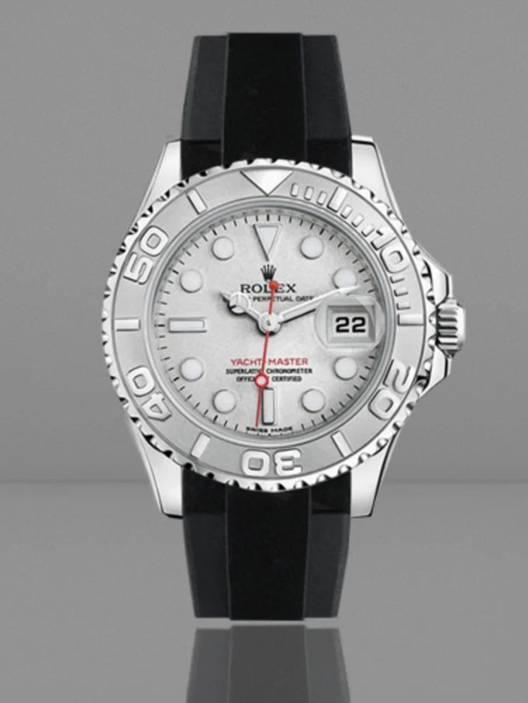 Rolex - Rubber B - Bracelet caoutchouc pour Yachtmaster 35mm - Série boucle ardillon
