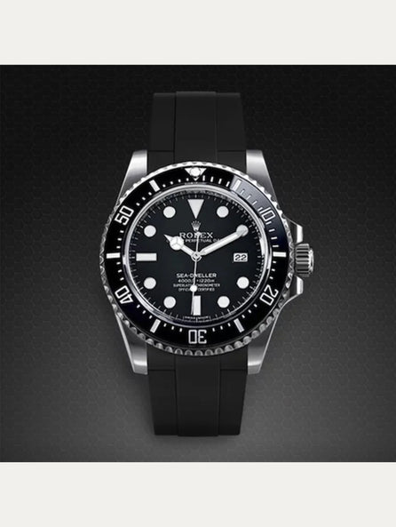 Rolex - Rubber B - Bracelet en caoutchouc pour Sea-Dweller 4000 - Édition Glidelock ref. 116600
