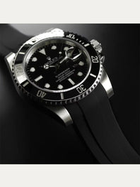 Rolex - Rubber B - Bracelet caoutchouc pour Submariner 40mm Ceramic - Série boucle ardillon
