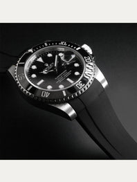Rolex - Rubber B - Bracelet caoutchouc pour Submariner 41mm Ceramic - Édition Glidelock