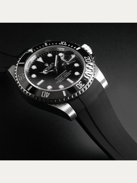 Rolex - Rubber B - Bracelet caoutchouc pour Submariner 41mm Ceramic - Édition Glidelock