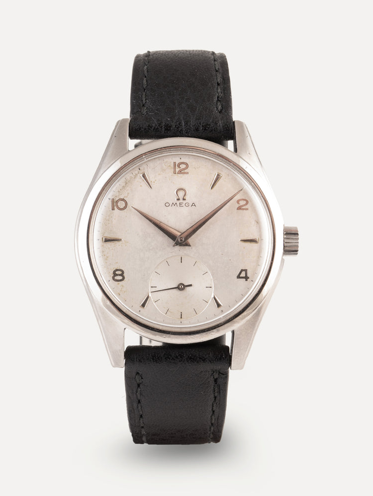 Omega – seconds sub-dial at 6 o'clock, stainless steel, mechanical, 1949, no. 11868202