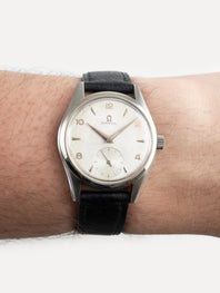 Omega – seconds sub-dial at 6 o'clock, stainless steel, mechanical, 1949, no. 11868202