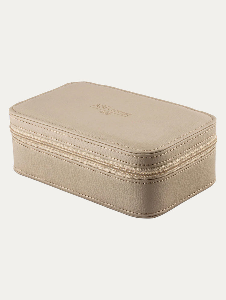 Boite à montres et bijoux "Milady"- Etui de voyage pour 1 montre - Beige, noir