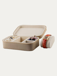 Boite à montres et bijoux "Milady"- Etui de voyage pour 1 montre - Beige, noir