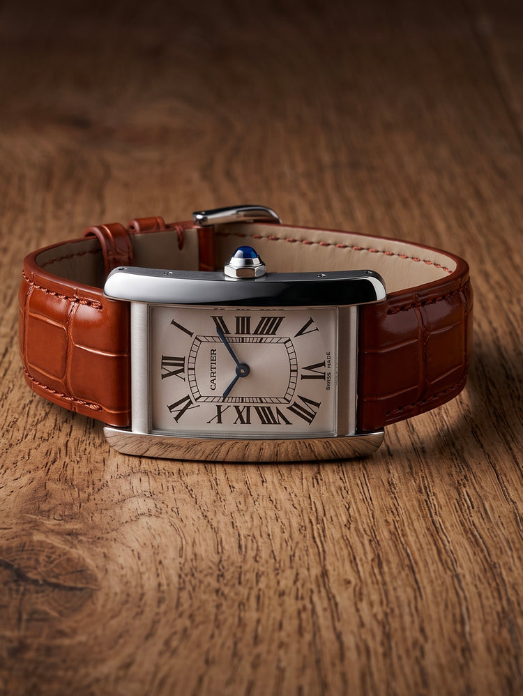 Cartier Tank – Bracelet Alligator Brillant