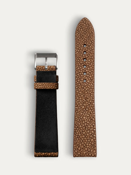 Bracelet-montre cuir - Galuchat Sable