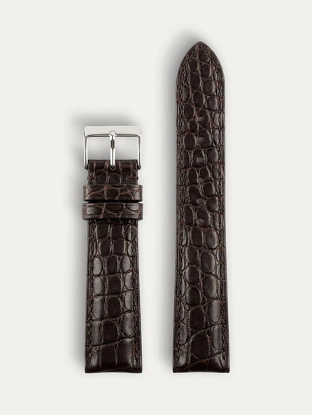 Bracelet cuir Classique Essential - Alligator écailles rondes