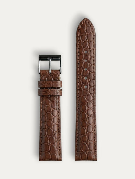 Bracelet cuir Classique Essential - Alligator écailles rondes