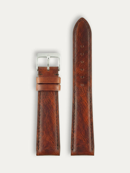 Bracelet de montre Vintage Colorado – Veau marron waxé
