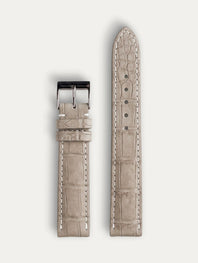 "Onirique" Classic Leather Bracelet - Sand Nubuck Alligator