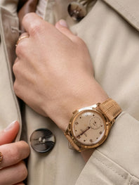 Bracelet cuir classique "Onirique" - Alligator nubuck sable