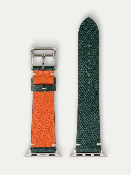 Bracelet cuir pour Apple Watch Tribute to H. - Veau grainé
