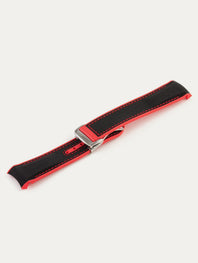 Omega Speedmaster / Seamaster - Integrated Rubber Watch Strap - Rubber (black, orange)