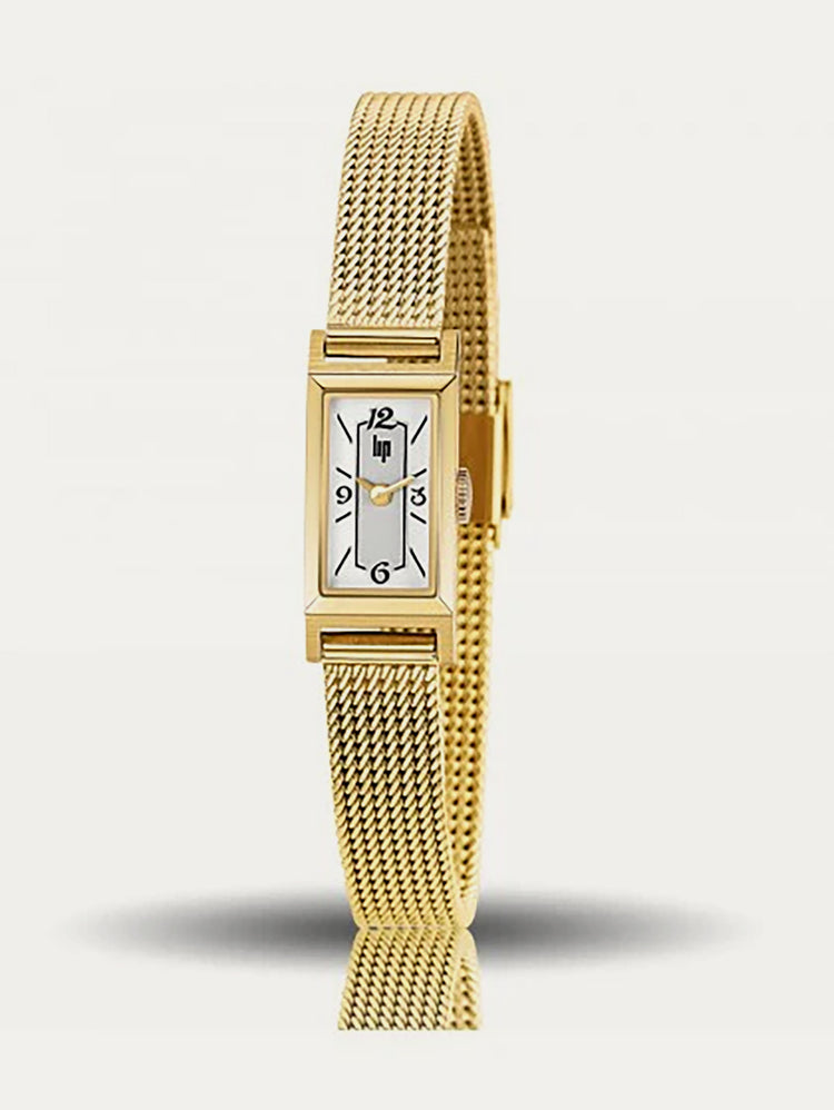 Montre Lip - Churchill T13 maille milanaise dorée