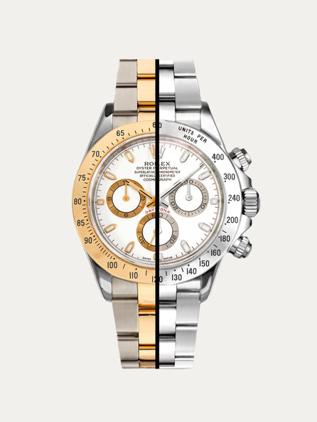 Rolex - Rubber B - Bracelet caoutchouc pour Daytona Oyster Bracelet Acier/Bicolore/Or jaune (Pre-2023) - Série classique
