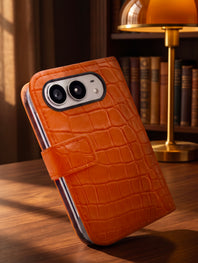Leather Folio for iPhone Duo - Alligator