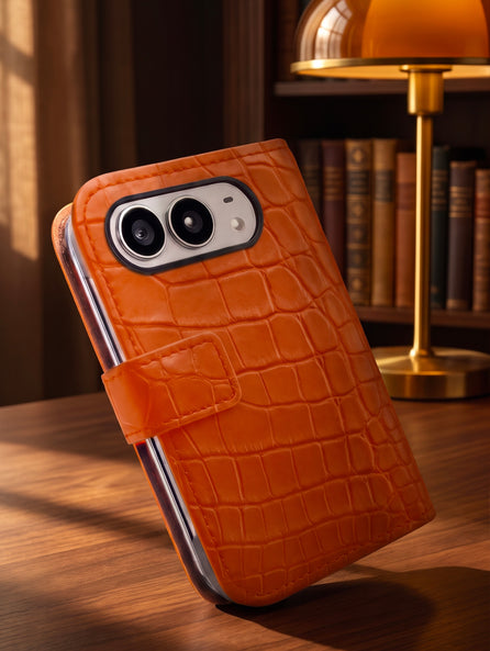 Leather Folio for iPhone Duo - Alligator