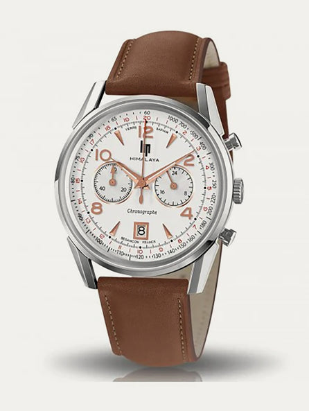 Montre Lip - Himalaya 40mm chronographe blanc / rose doré