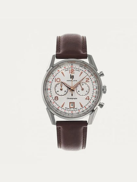 Montre Lip - Himalaya 40mm chronographe blanc / rose doré