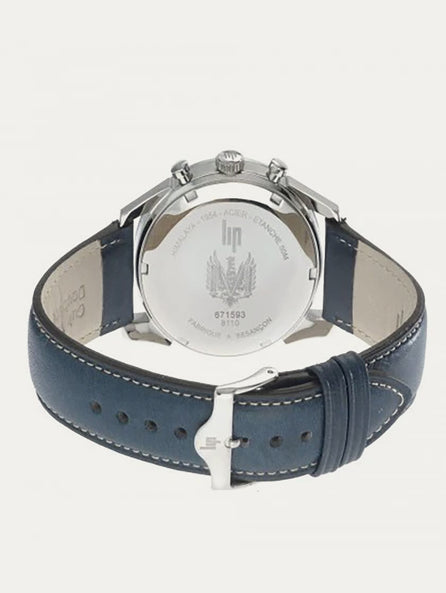 Montre Lip - Himalaya 40mm chronographe blanc / bleu