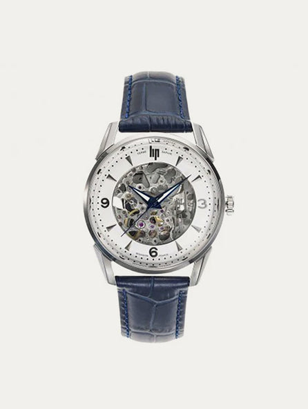 Montre Lip - Himalaya 40mm squelette bleu nuit