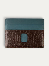 Essential Leather Bank Card Holder - Alligator