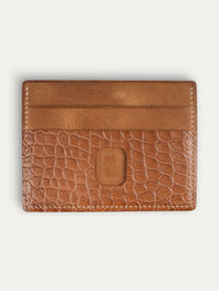 Essential Leather Bank Card Holder - Alligator