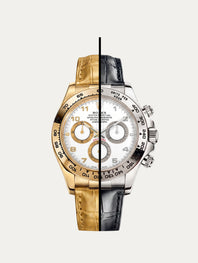 Rolex - Rubber B - Bracelet caoutchouc pour Daytona sur cuir YG / WG