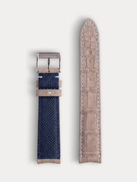 Bracelet Rolex Perpetual Padellone en alligator nubuck gris