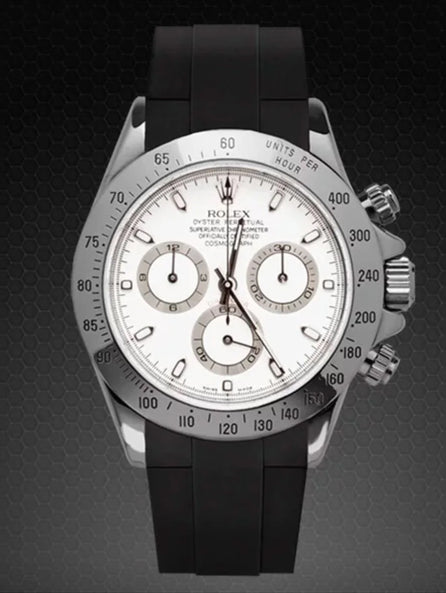 Rolex - Rubber B - Bracelet caoutchouc Daytona Oyster Bracelet acier, bicolore et or jaune (Pre-2023) - Série boucle ardillon