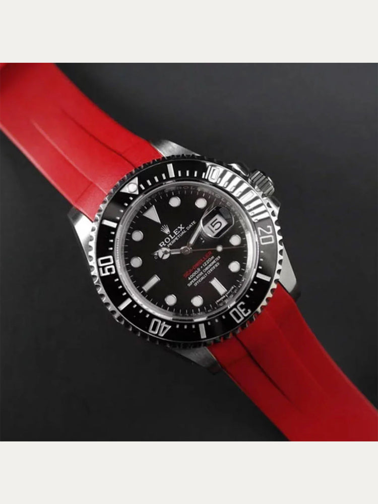 Rolex - Rubber B - Bracelet caoutchouc pour Sea-Dweller 43mm - Série boucle ardillon ref. 126600
