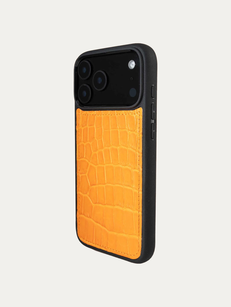 Coque cuir "Sport" pour IPhone 18 Pro / 18 Pro Max - Alligator