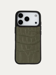 Coque cuir "Sport" pour IPhone 18 Pro / 18 Pro Max - Alligator