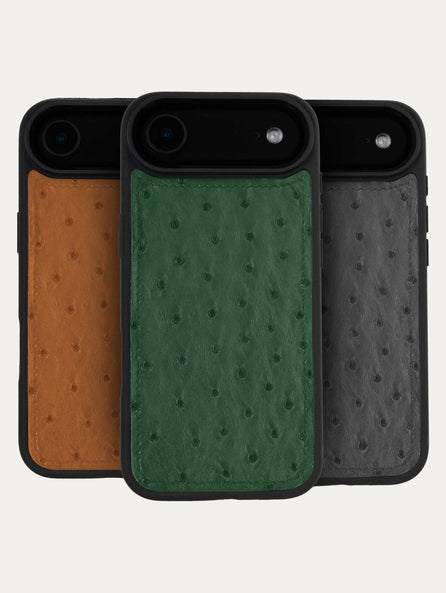 Coque cuir "sport" pour iPhone 17 Air - Autruche